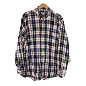 LL Bean Men's Long Sleeve Flannel Shirt Size XL Tall